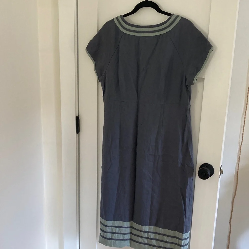 Boden Gray Linen Dress - Picture 4 of 5